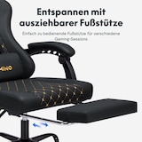 FlexiSpot Hochwertiger PU-Leder Gaming-Stuhl FZ